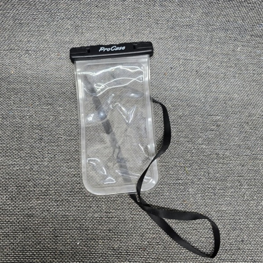 ProCase Waterproof Phone Pouch Dry‎ Bag Lanyard Universal Clear Black Good OS